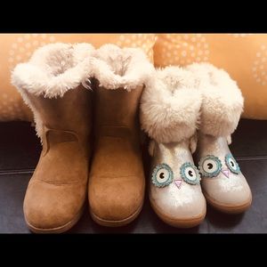 Lot  Toddler Girls Boots Size 11 Fur